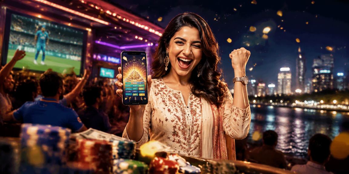 VIP cricket fan placing bets on smartphone in India